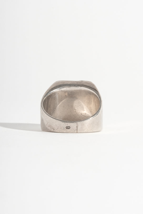 Sterling + 18K Gold Stripe Signet Ring