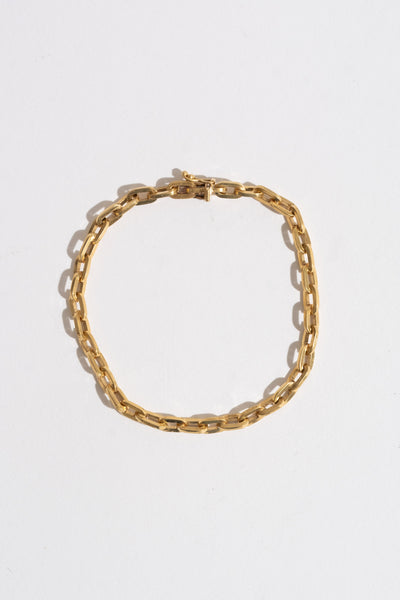 18k Small Oval Link Chain Bracelet