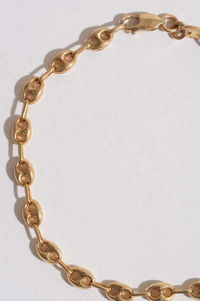 14k Puffy Mariner Link Chain Bracelet
