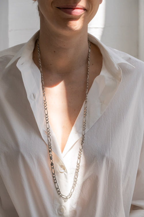 STERLING EXTRA LONG FIGARO CHAIN