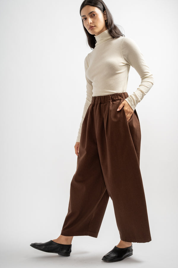 Wide Pants in Dark Cacao
