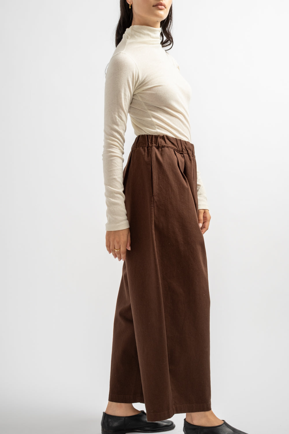 Wide Pants in Dark Cacao
