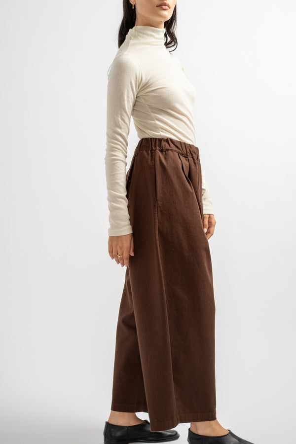 Wide Pants in Dark Cacao