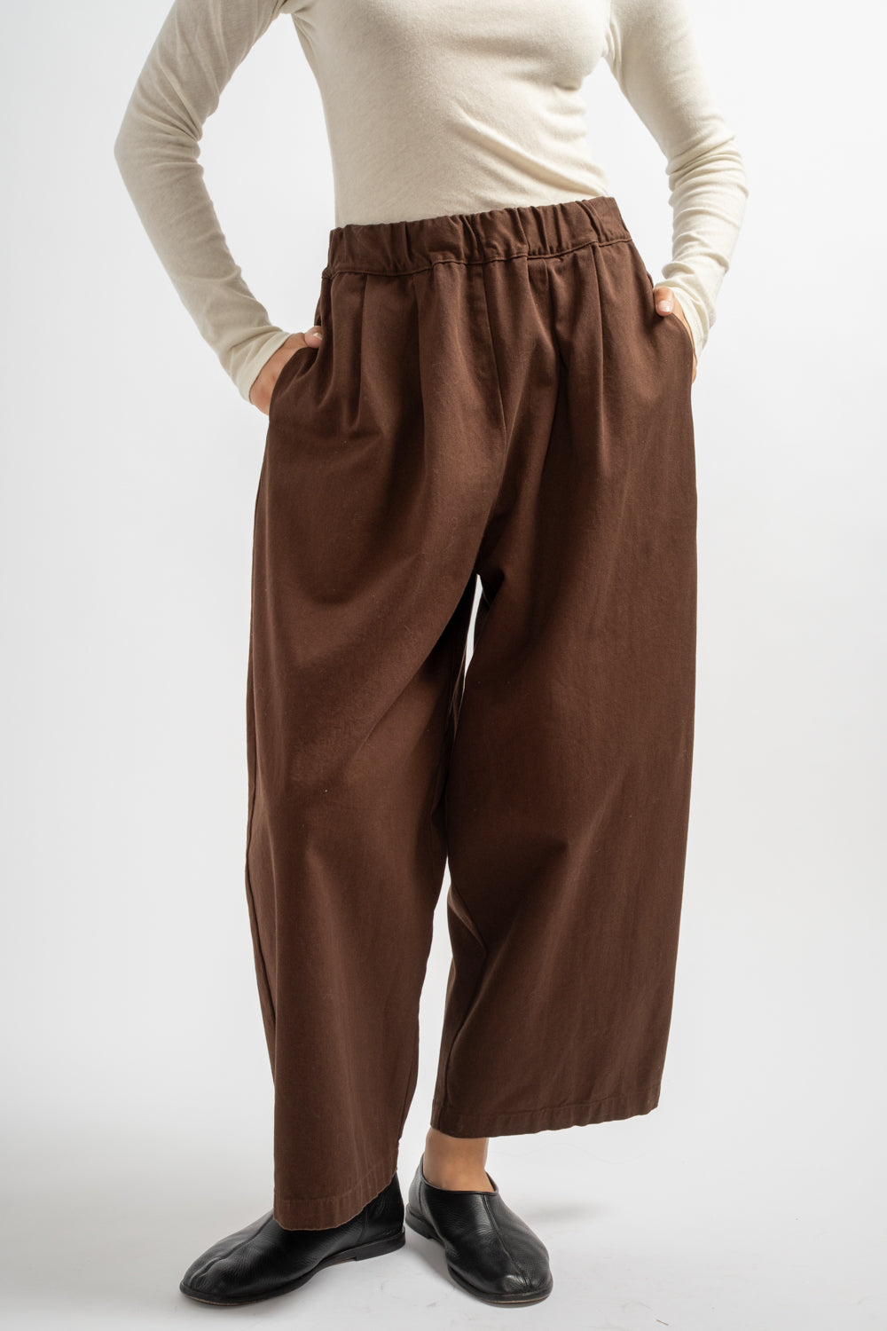 Wide Pants in Dark Cacao
