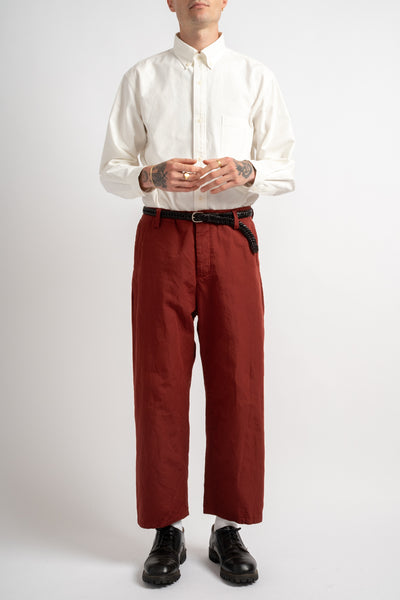 Wide Work Pants in Red