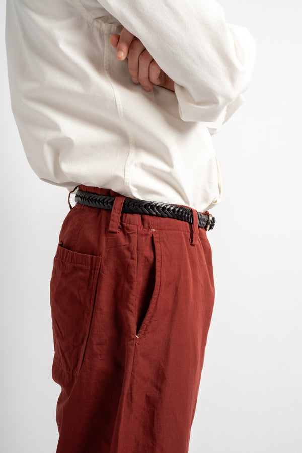 Wide Work Pants in Red