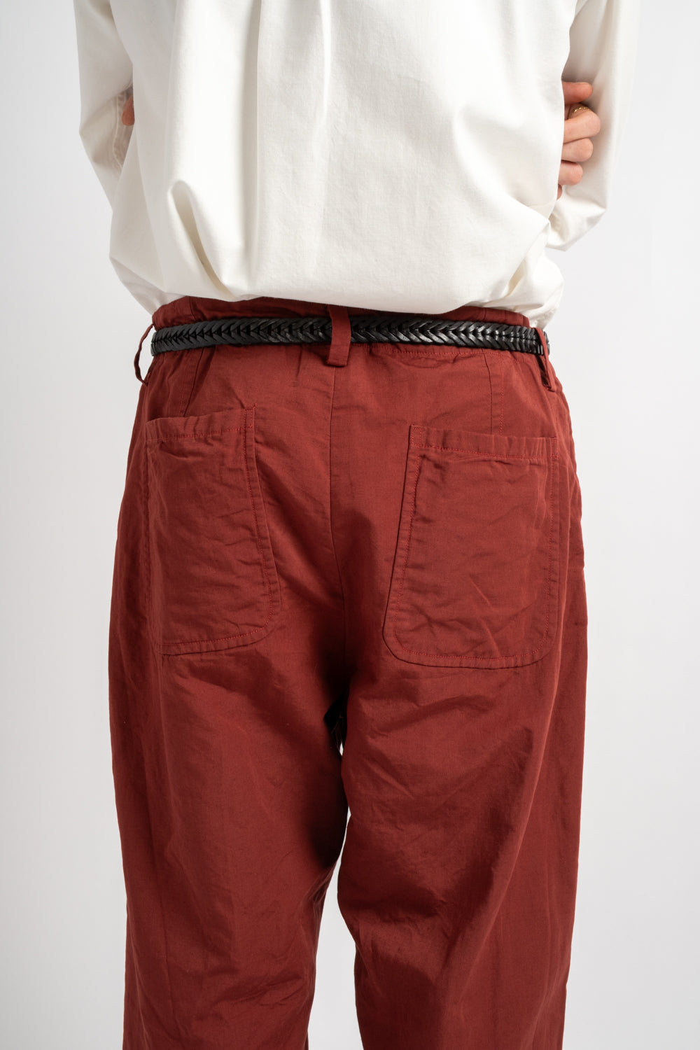 Wide Work Pants in Red