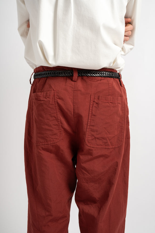 Wide Work Pants in Red
