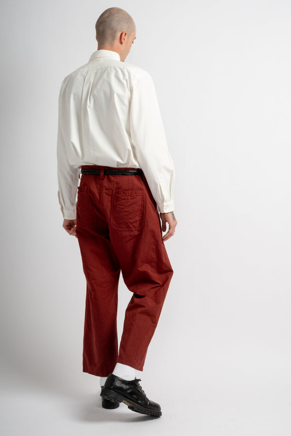 Wide Work Pants in Red