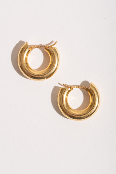 22k Puffy Hollow Hoops