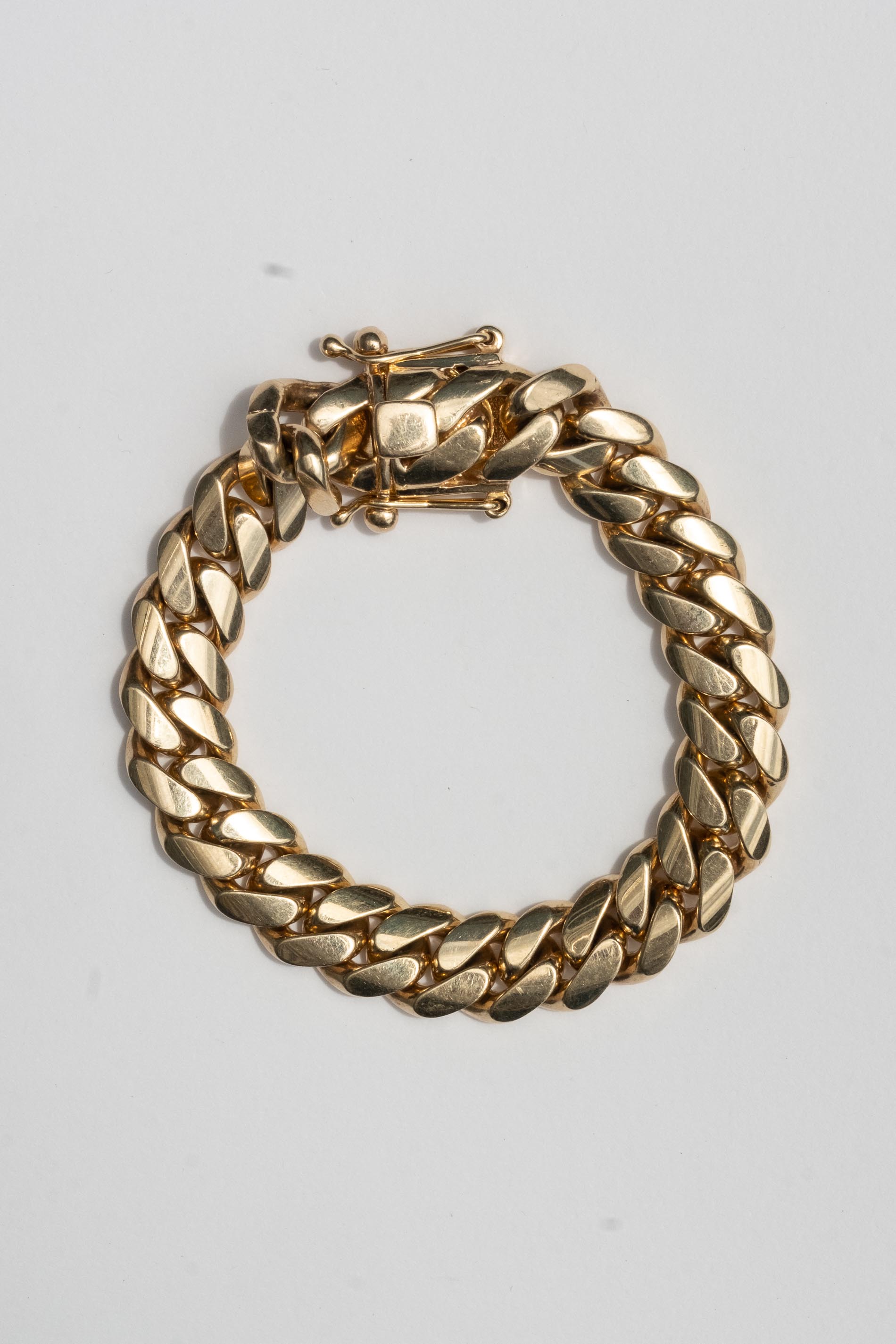 Amazon.com: Nuragold 10k Yellow Gold 7mm Solid Miami Cuban Link Chain  Bracelet, Mens Jewelry Box Clasp 7