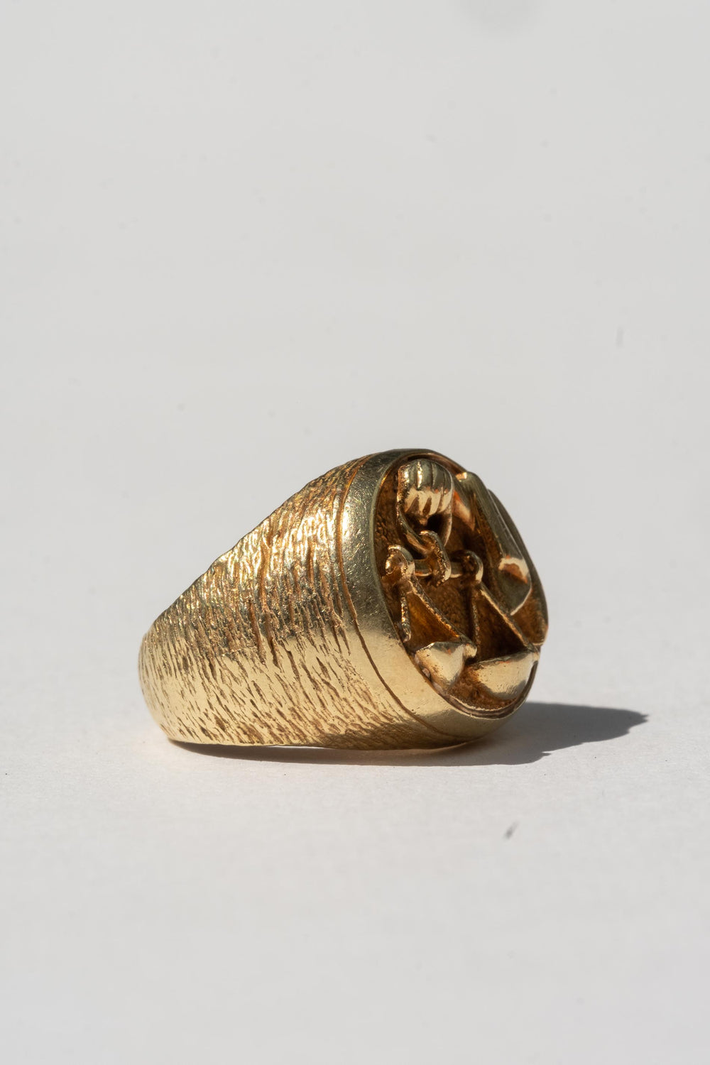 14k Scales Of Justice Signet Ring