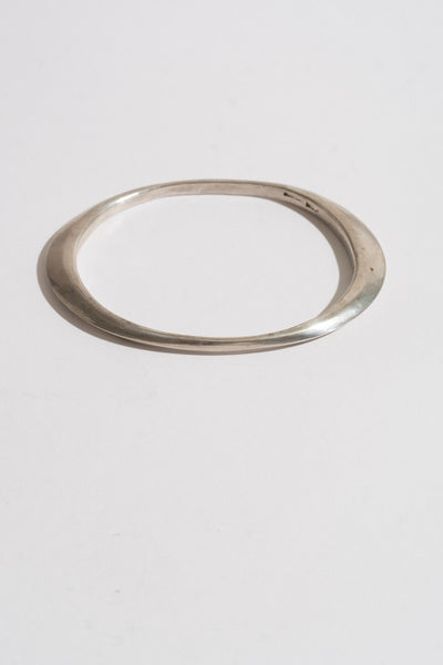 Modern Sterling Oval Bangle