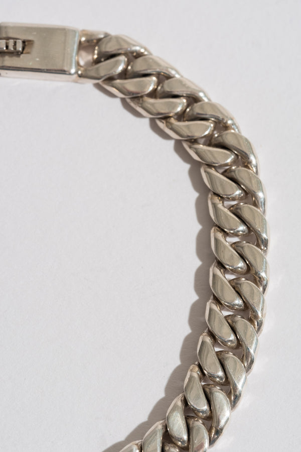 Slim Sterling Curb Chain Bracelet