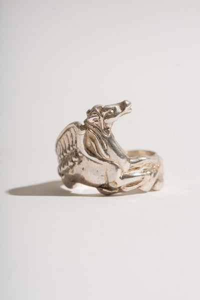 Vintage Sterling Silver Pegasus Ring