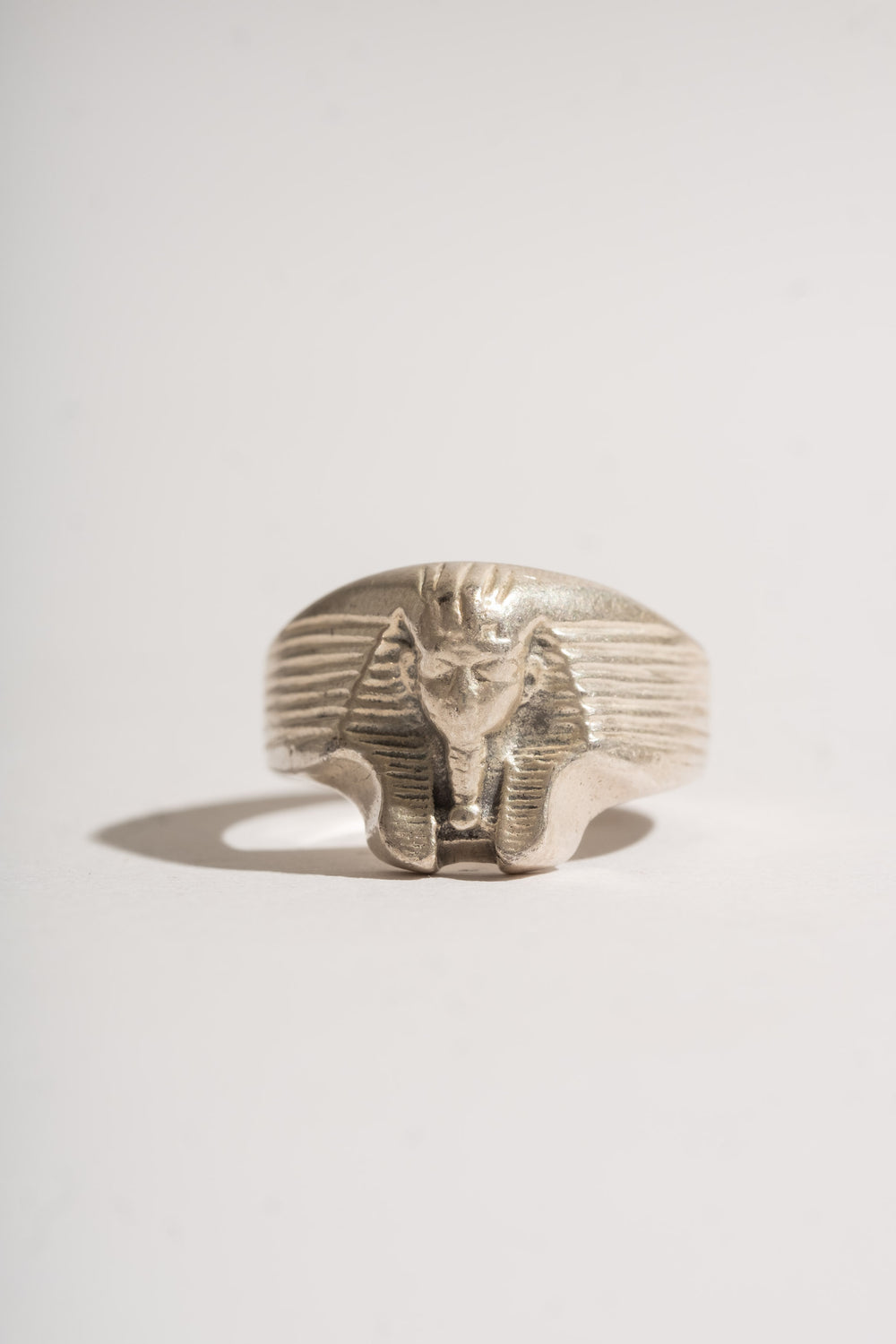 Vintage Sterling Pharaoh Ring Front