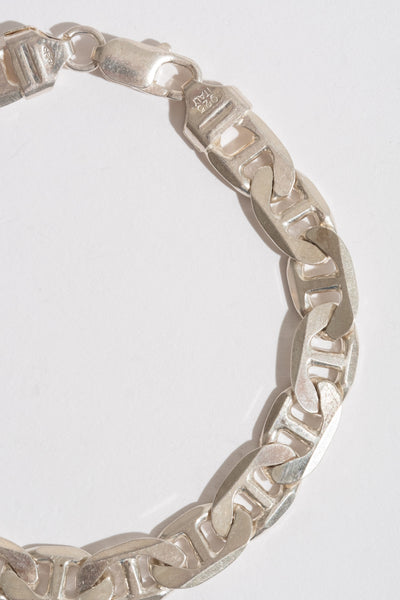 Thicker Sterling Mariner Link Chain Bracelet