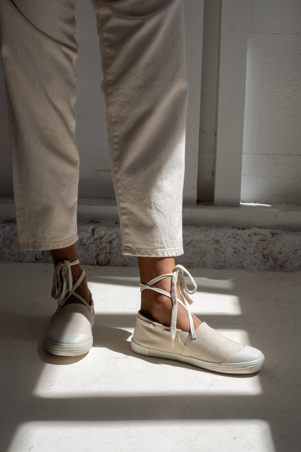 French Military Espadrille In Natural