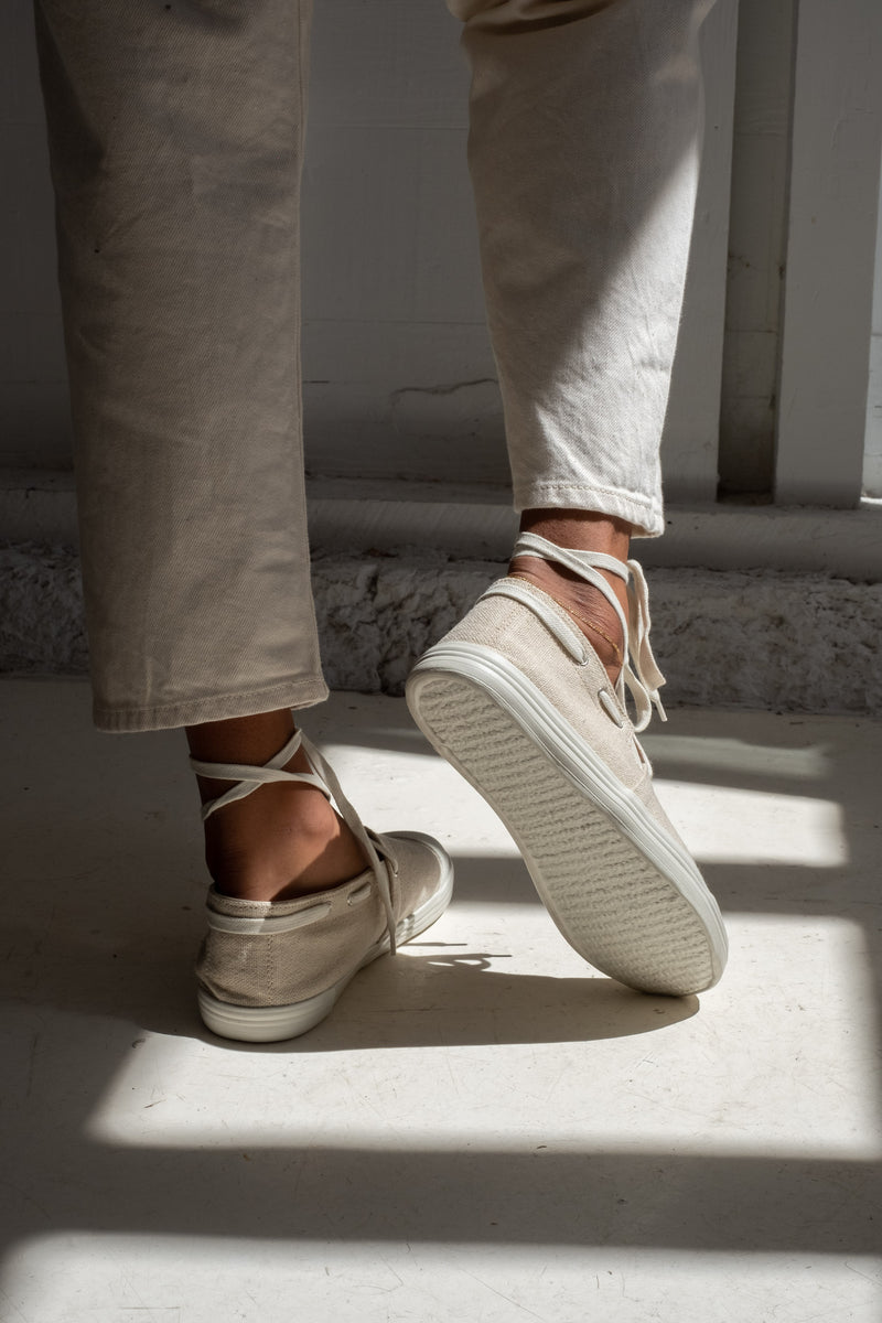 FRENCH MILITARY ESPADRILLE IN NATURAL