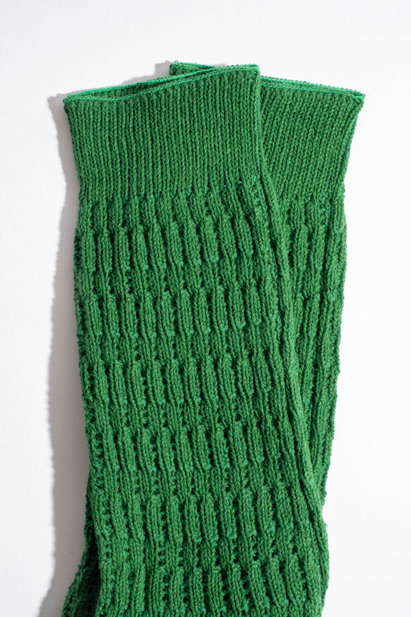 Folk Crochet Sock in Green