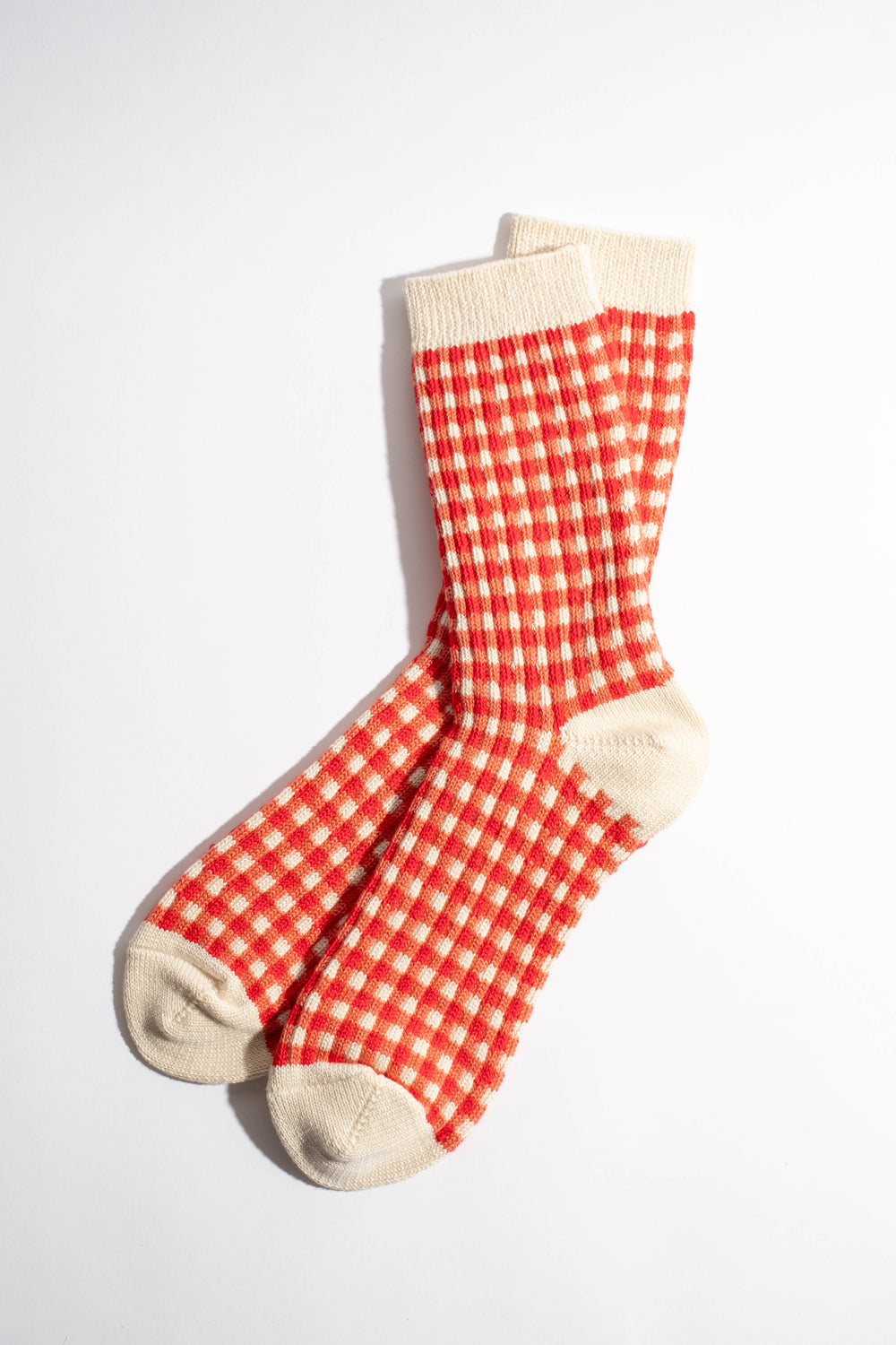 Gingham Check Sock in Red