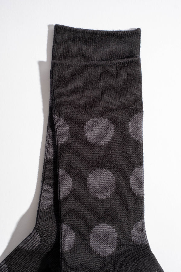 Porthole Sock in Black + Charcoal