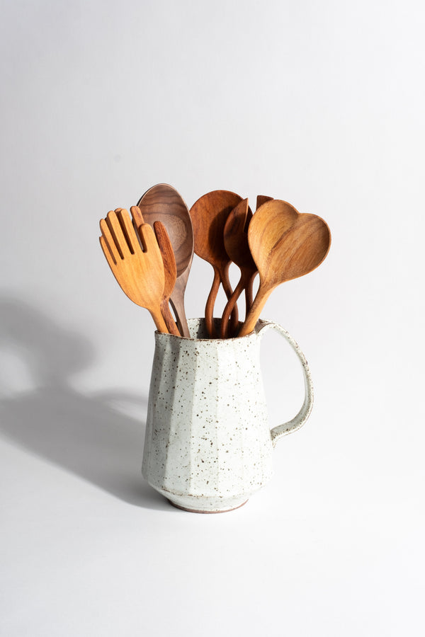 Hand Shaped Wooden Salad Servers