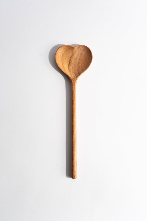 Large Wooden Heart Shaped Spoon