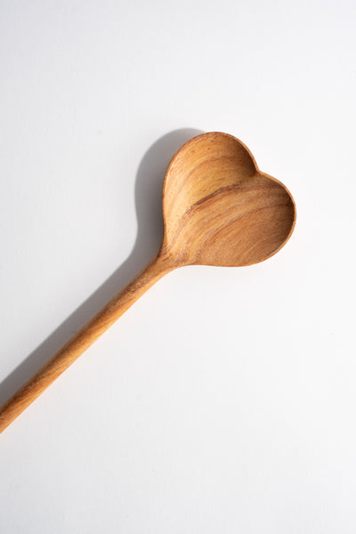 Large Wooden Heart Shaped Spoon