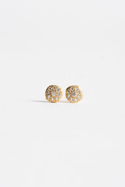 All Diamond Charm Studs