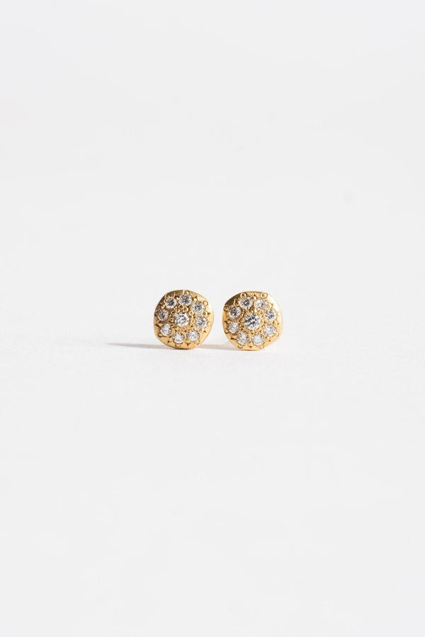 All Diamond Charm Studs