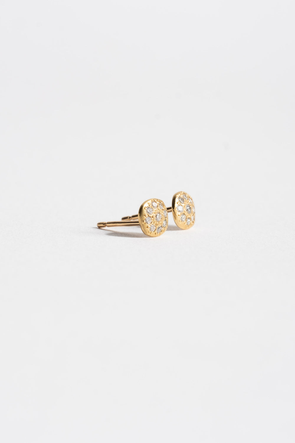 All Diamond Charm Studs