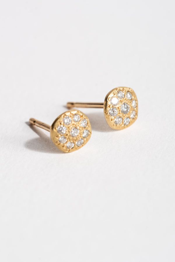 All Diamond Charm Studs