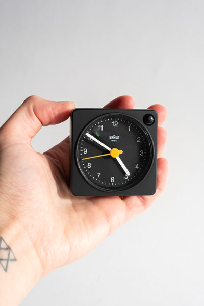 Travel Alarm Clock in Black