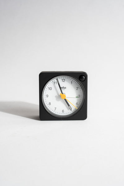 Travel Alarm Clock in Black + White