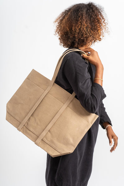 Medium 6-Pocket Tote in Taupe