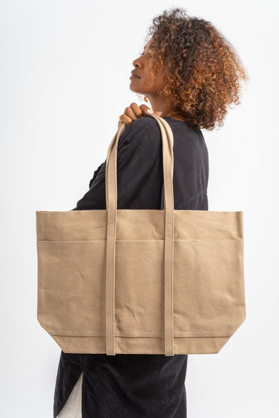 Medium 6-Pocket Tote in Taupe