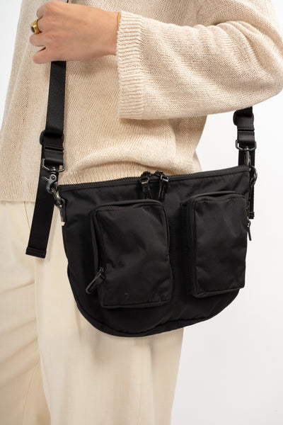 Small Gabardine Bodybag in Black