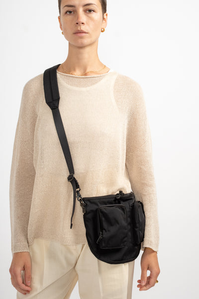 Small Gabardine Bodybag in Black