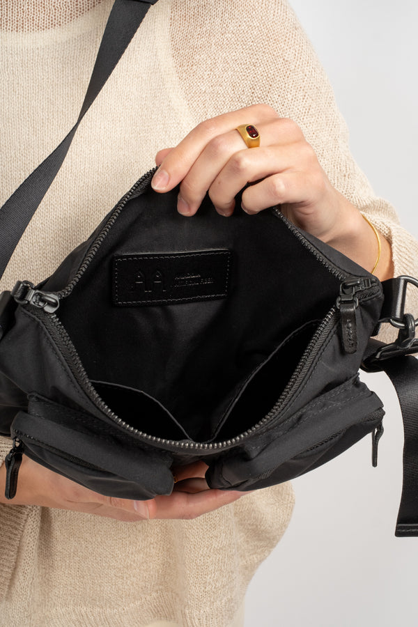 Small Gabardine Bodybag in Black