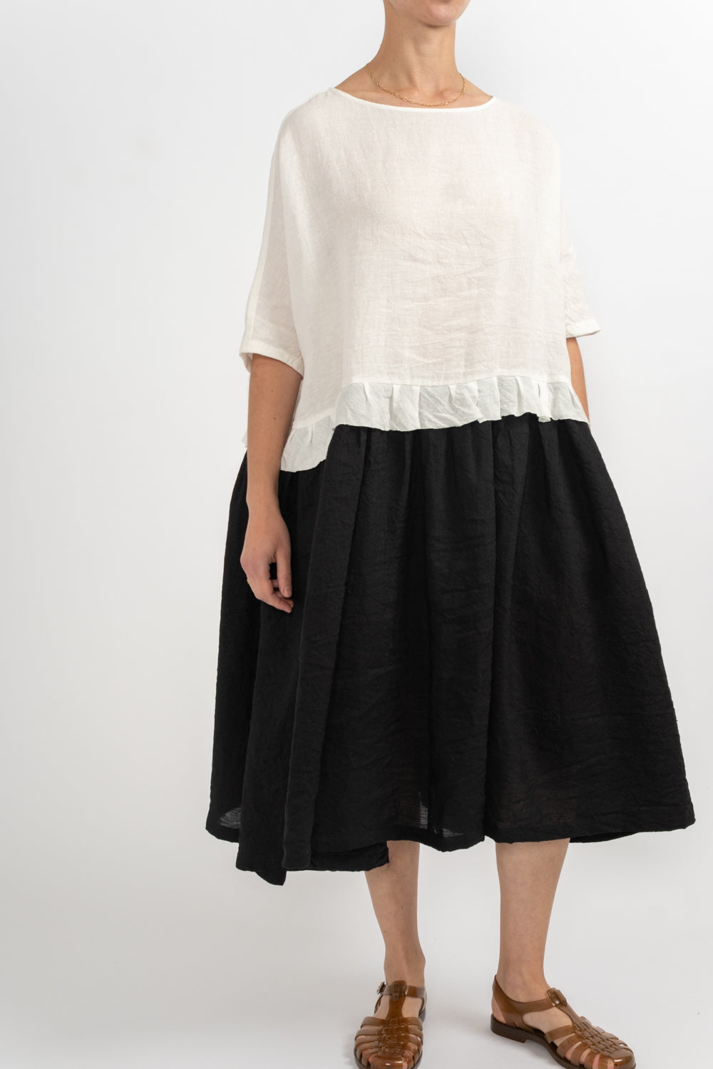 Dress P1933 in Meringue + Black