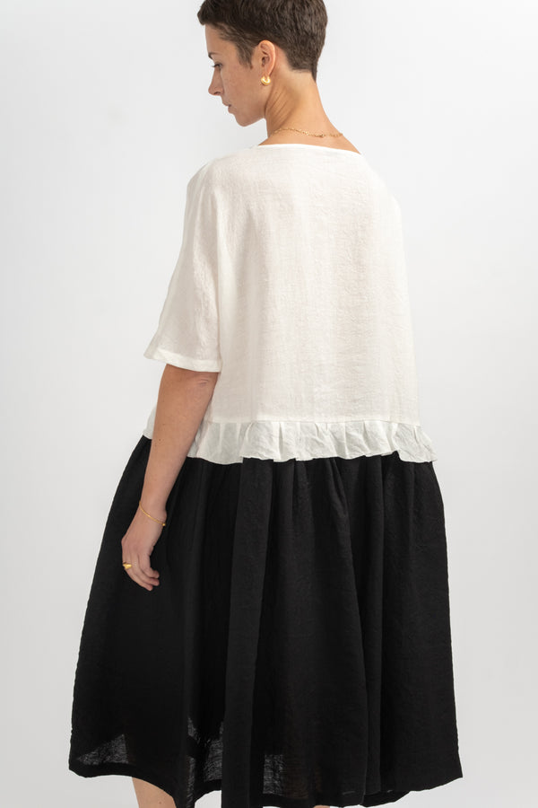 Dress P1933 in Meringue + Black