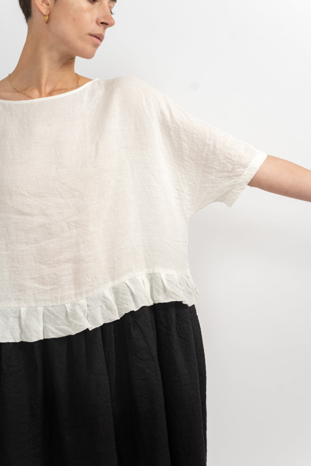 Dress P1933 in Meringue + Black