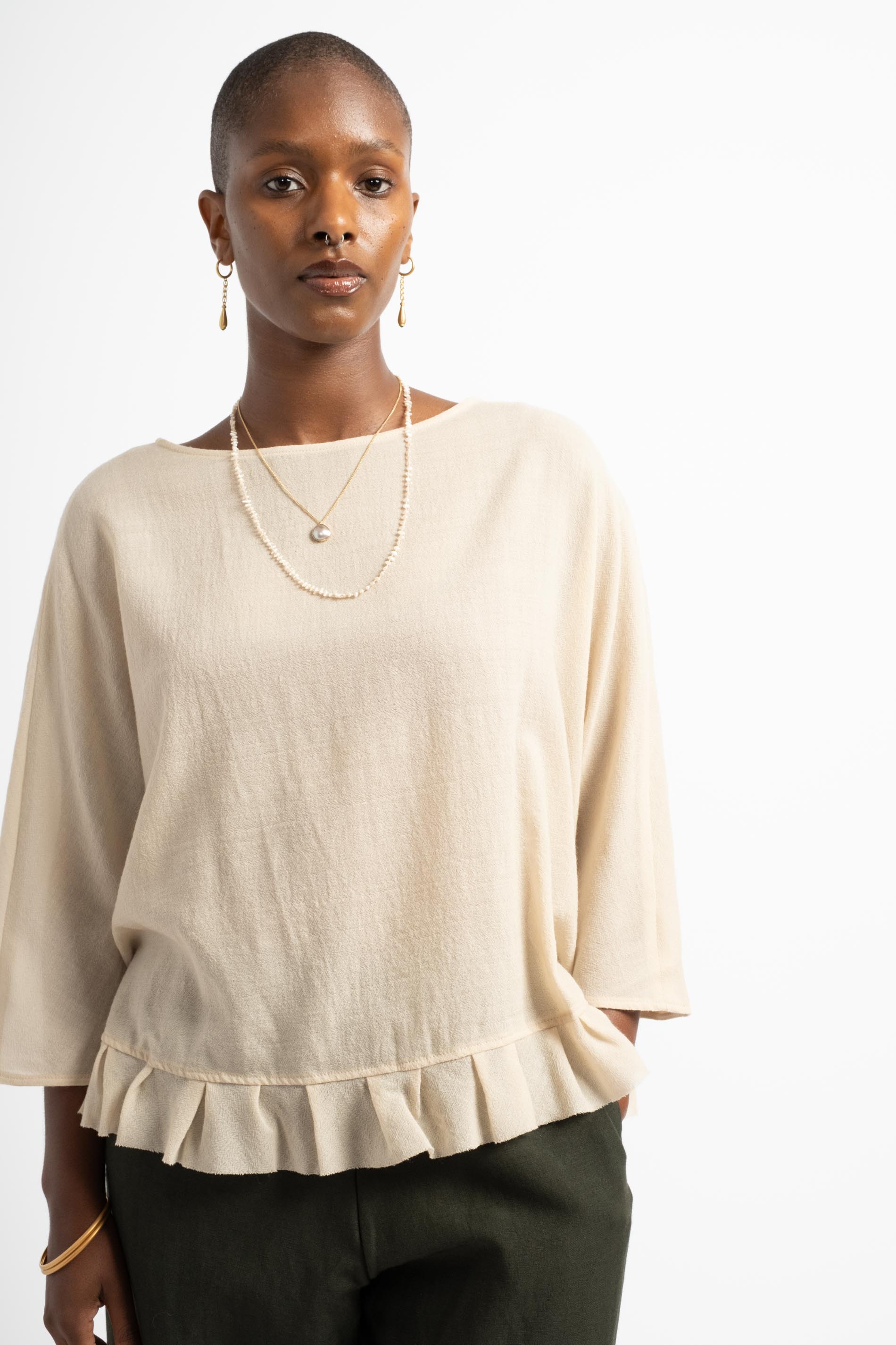 Apuntob | Pleated Hem Top – RELIQUARY