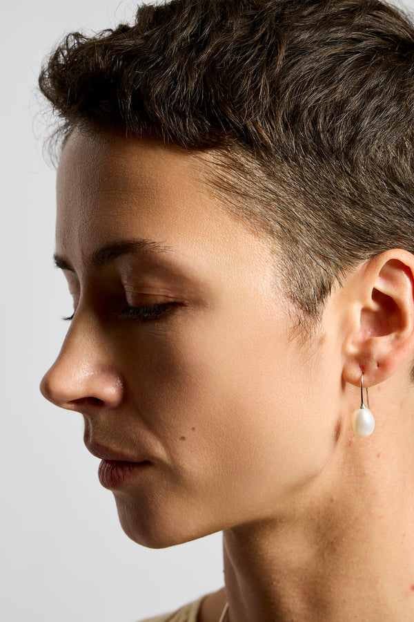 Large Pearl Drop Earrings