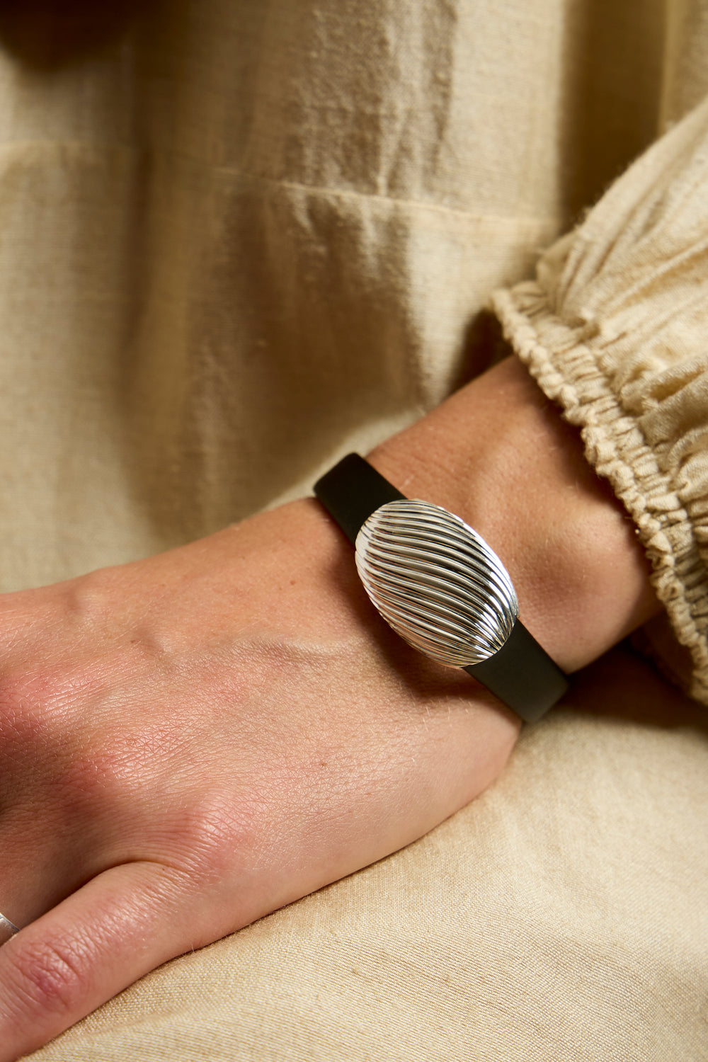 Ribbed Pebble Watch Bracelet