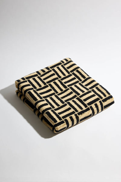 Saroma Bath Mat in Sand + Noir