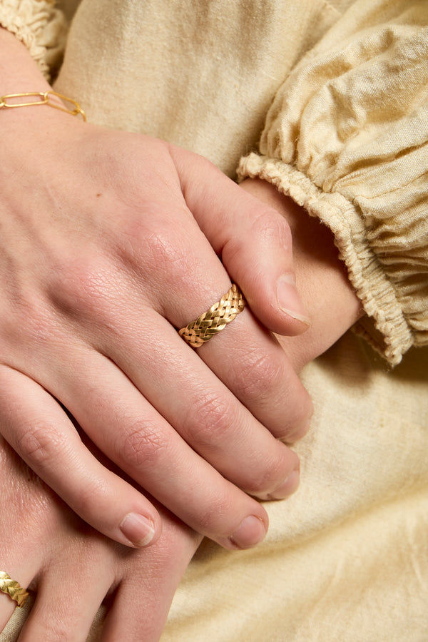 18K Cinque Plait Ring