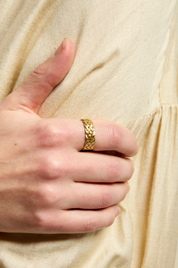 18K Cinque Plait Ring