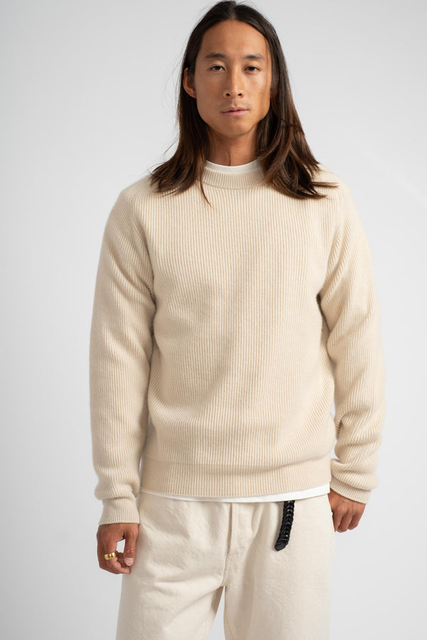 Innocent Cashmere Rib Crew Neck in Ivory